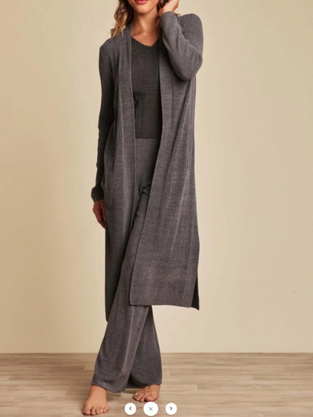 Barefoot Dreams CCUL Everything Cardigan XL Coal NWT